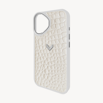 Husa Telefon iPhone 16 Plus, Piele Vitel, Textura Crocodil