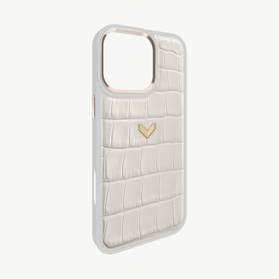 Husa Telefon iPhone 16 Pro Max, Piele Vitel, Textura Crocodil