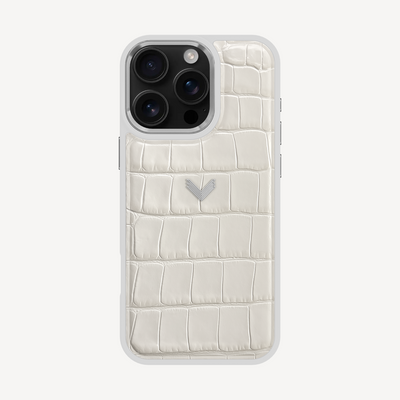 Husa Telefon iPhone 16 Pro Max, Piele Vitel, Textura Crocodil