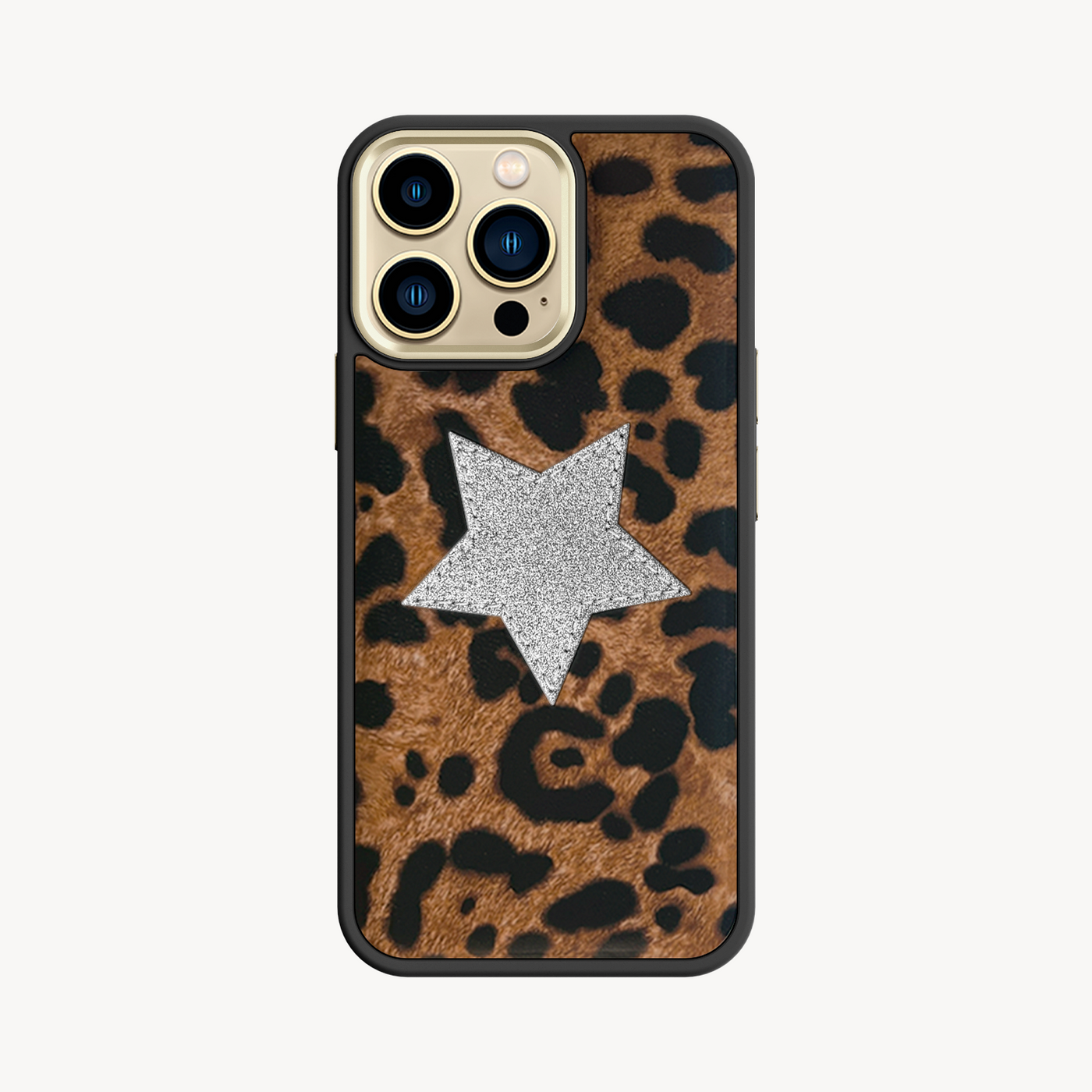 Husa Telefon iPhone 14 Pro Max, Piele Capra, Glitter V-Star