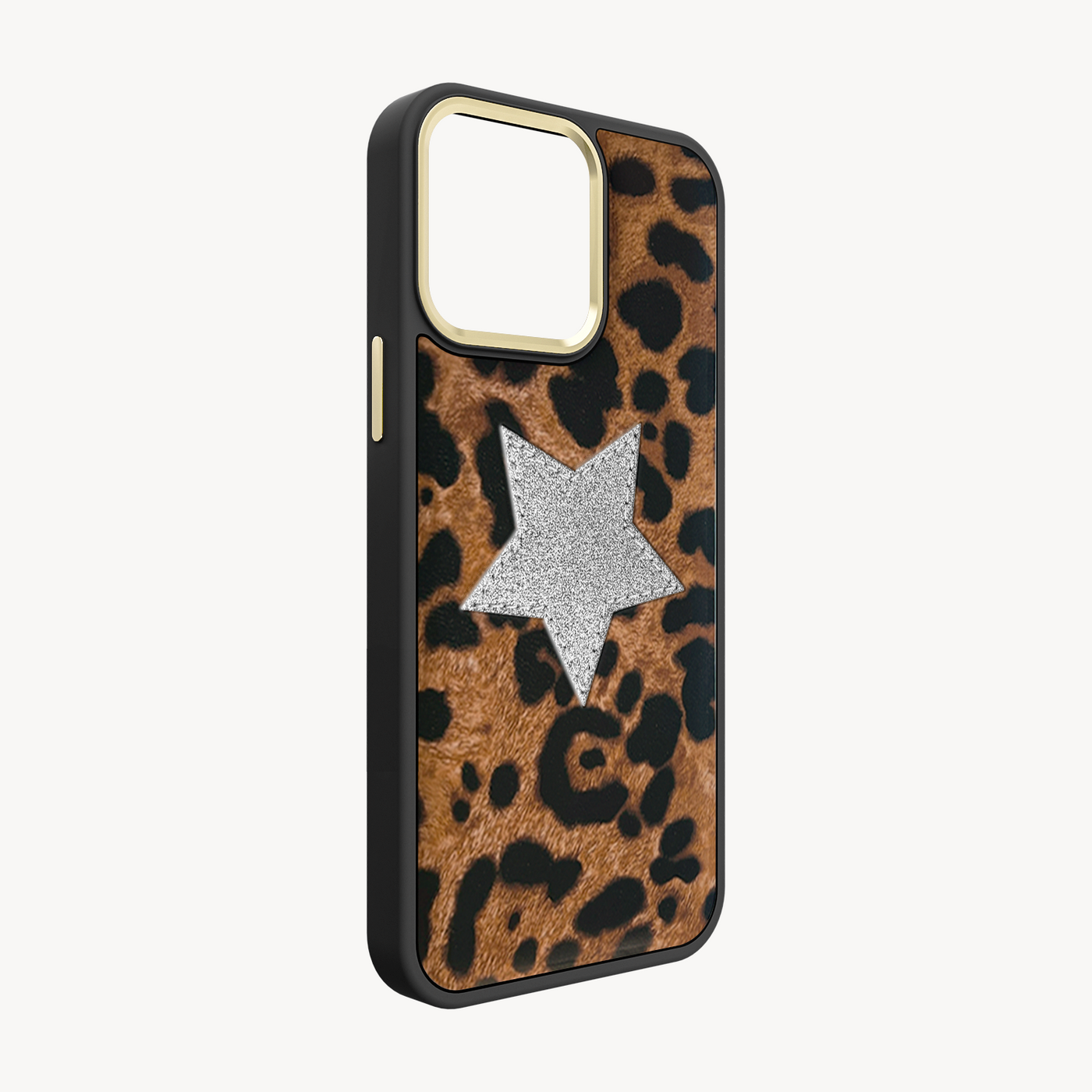 Husa Telefon iPhone 13 Pro Max, Piele Capra, Glitter V-Star