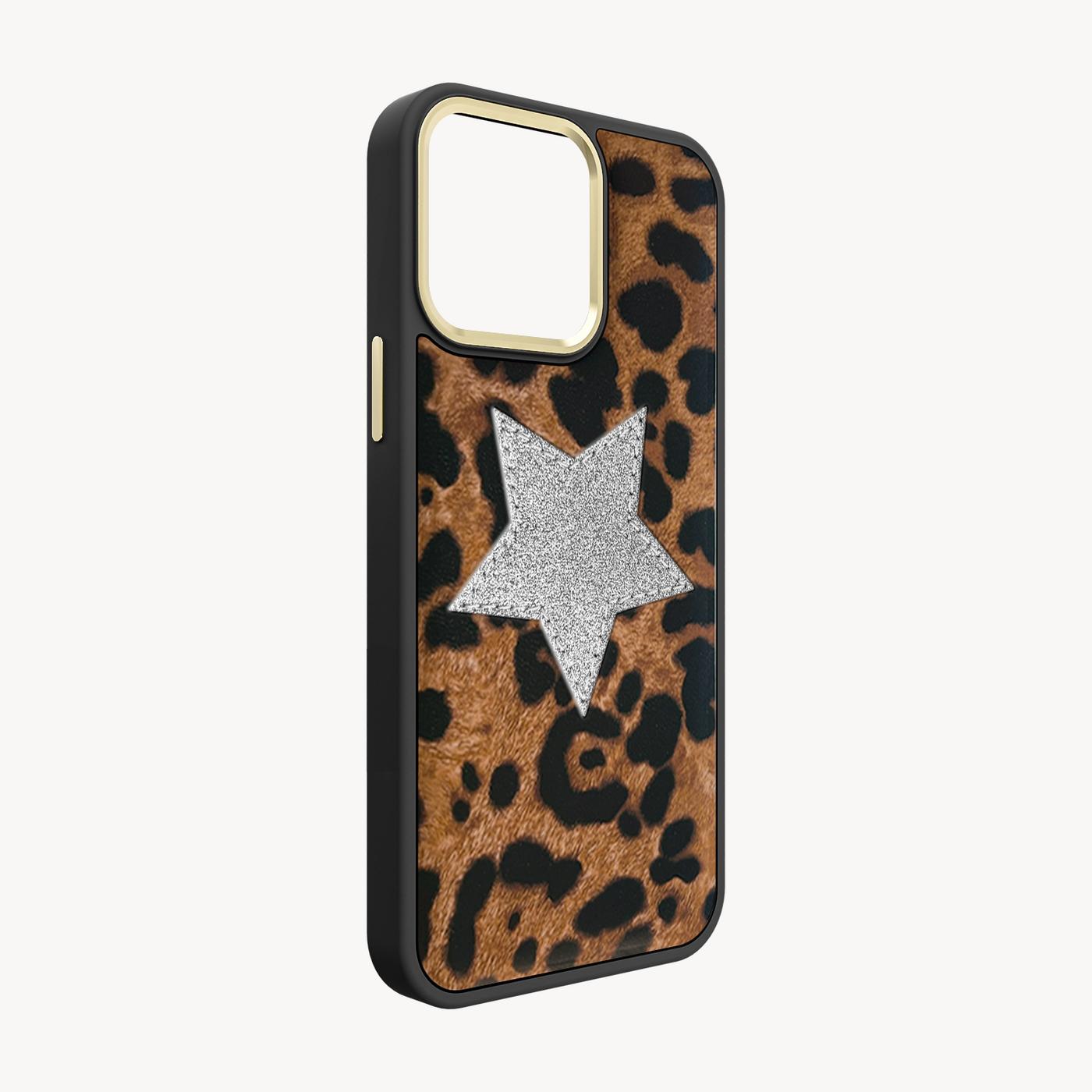 Husa Telefon iPhone 14 Pro, Piele Capra, Glitter V-Star