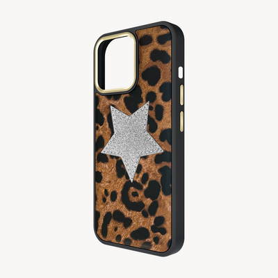 Husa Telefon iPhone 14 Pro, Piele Capra, Glitter V-Star