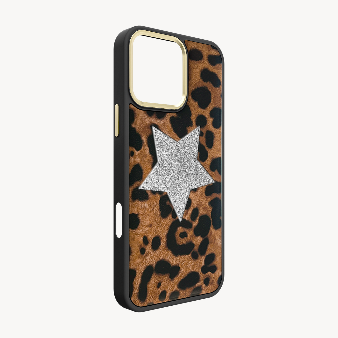 Husa Telefon iPhone 16 Pro, Piele Capra, Glitter V-Star