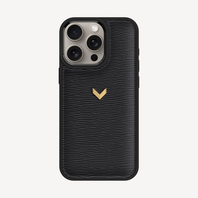 Husa Telefon iPhone 15 Pro, Piele Vitel, Textura Dune