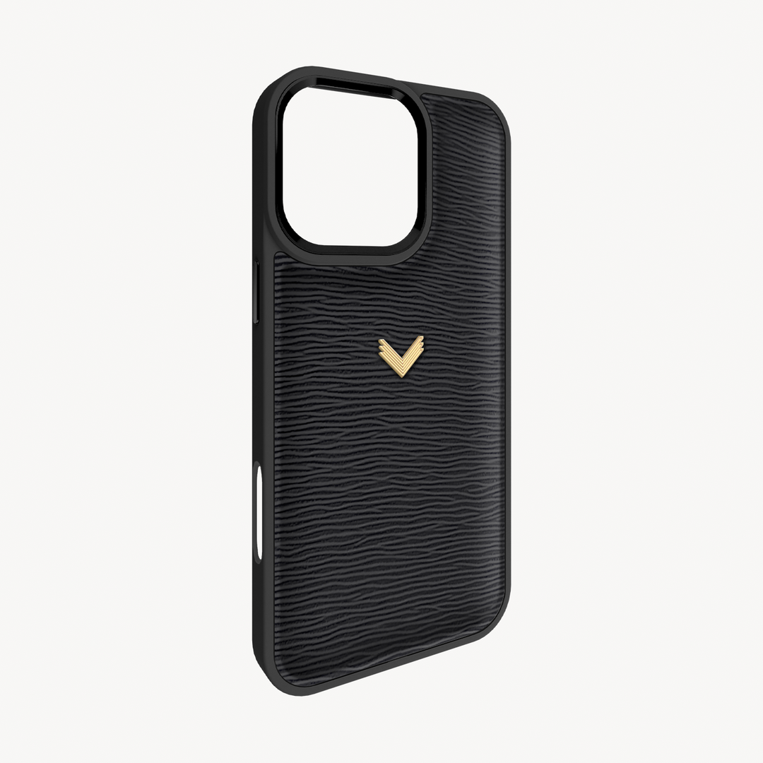 Husa Telefon iPhone 16 Pro, Piele Vitel, Textura Dune