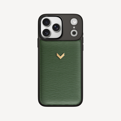 Husa Telefon iPhone 17 Pro Max, Piele Vitel, Textura Dune