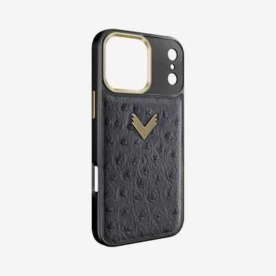 Husa Telefon iPhone 17 Pro Max, Piele Strut, VLogo Antique