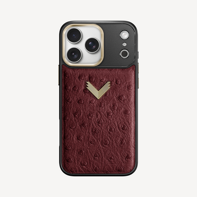 Husa Telefon iPhone 17 Pro, Piele Strut, VLogo Antique