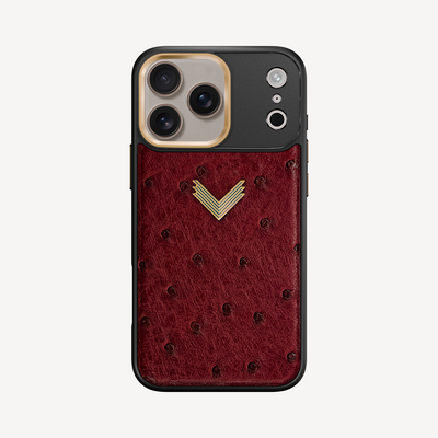 Husa Telefon iPhone 17 Pro, Piele Strut, VLogo Antique