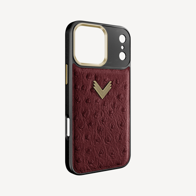 Husa Telefon iPhone 17 Pro Max, Piele Strut, VLogo Antique
