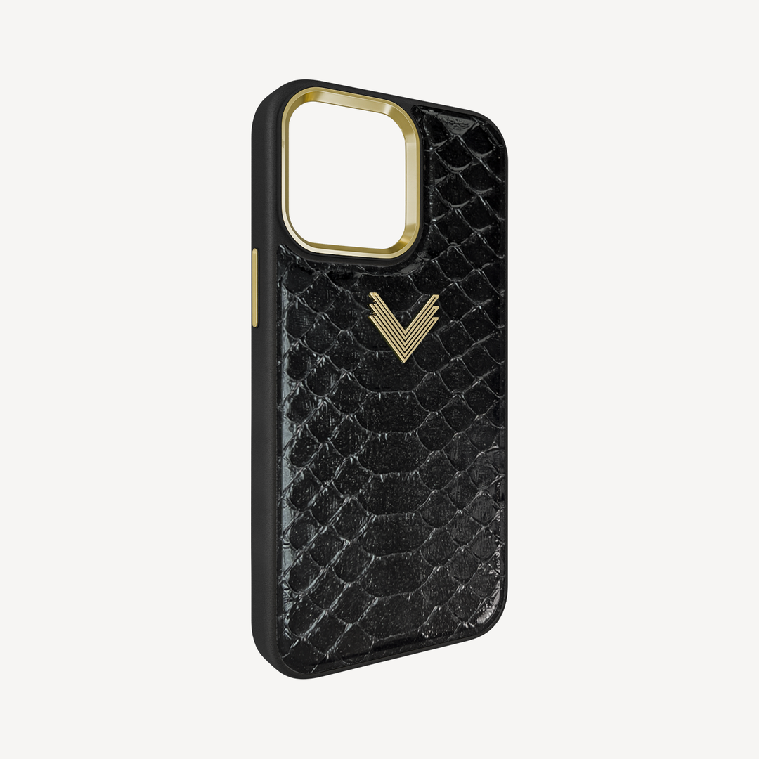 Husa Telefon iPhone 14 Pro, Piele Piton, VLogo Antique