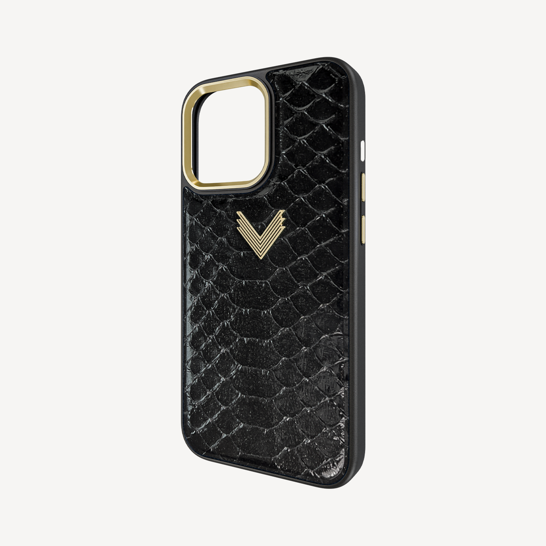 Husa Telefon iPhone 14 Pro, Piele Piton, VLogo Antique