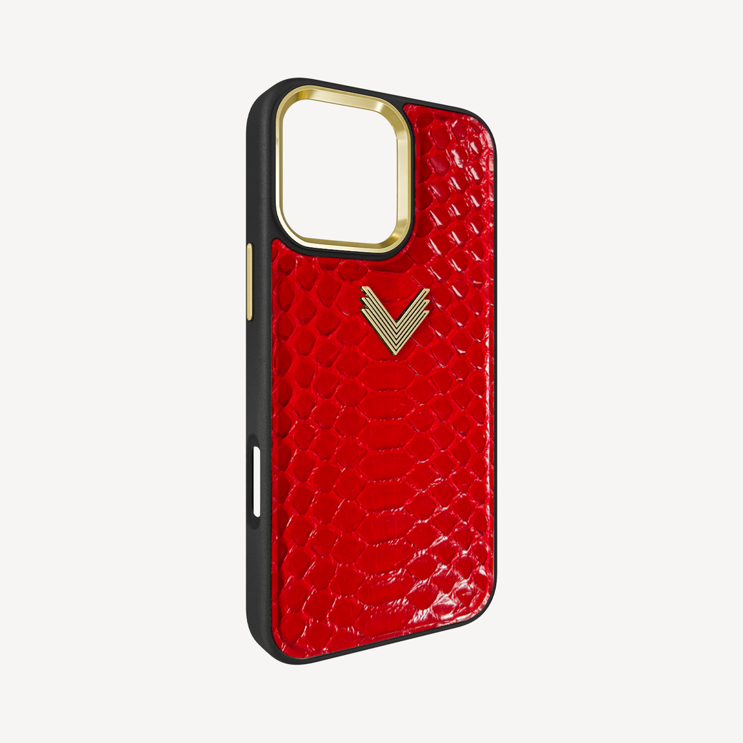Husa Telefon iPhone 16 Pro, Piele Piton, VLogo Antique