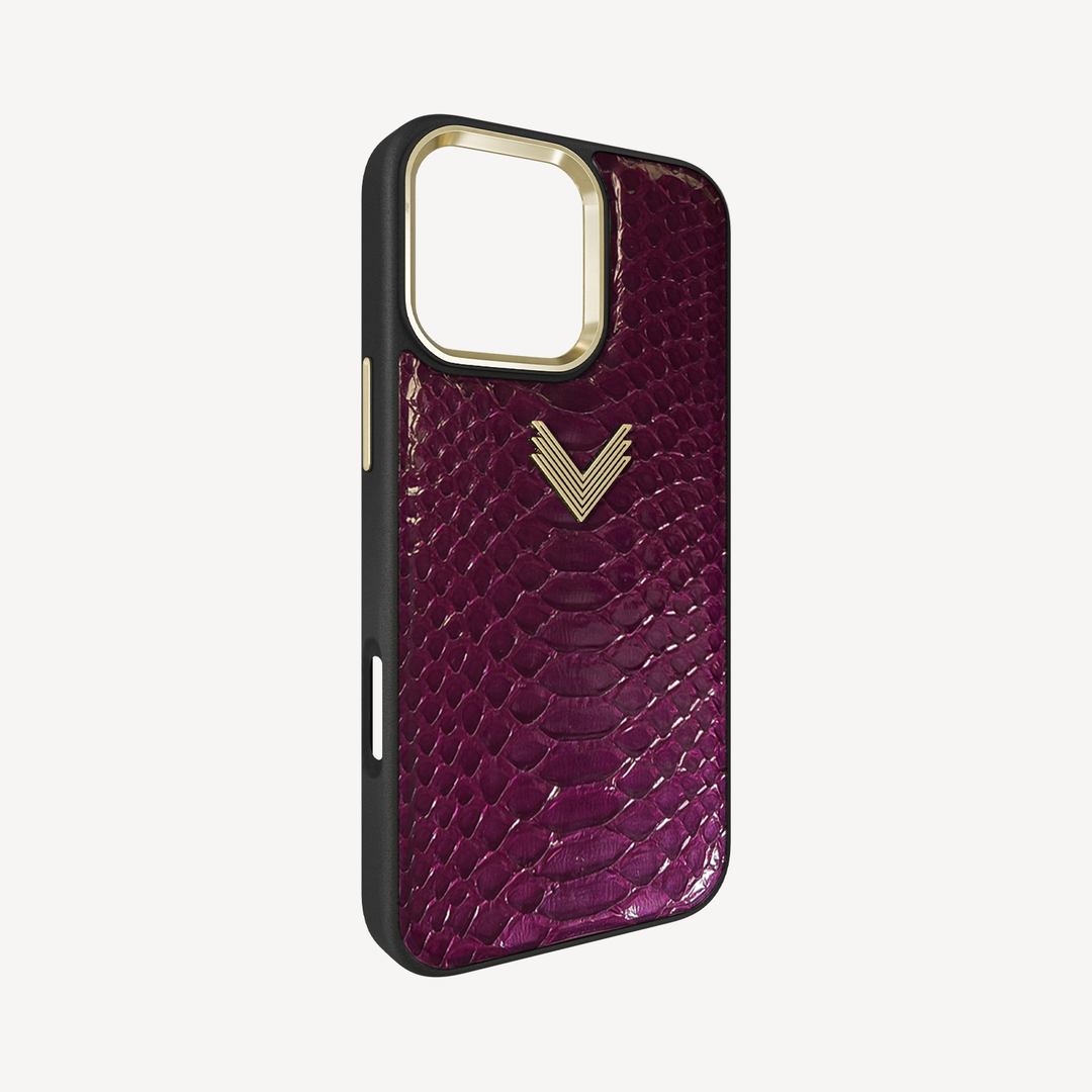 Husa Telefon iPhone 16 Pro, Piele Piton, VLogo Antique