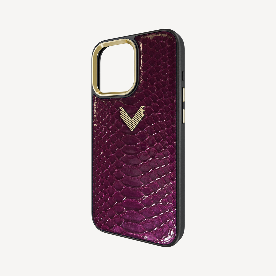 Husa Telefon iPhone 16 Pro, Piele Piton, VLogo Antique