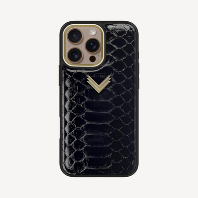 Husa Telefon iPhone 16 Pro, Piele Piton, VLogo Antique