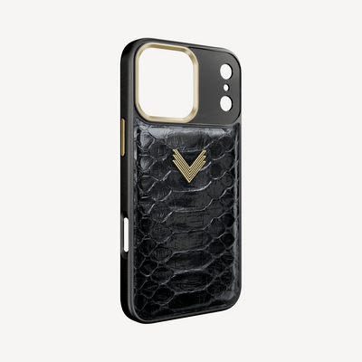 Husa Telefon iPhone 17 Pro, Piele Piton, VLogo Antique