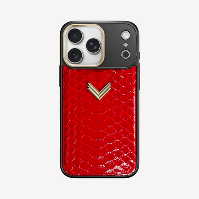 Husa Telefon iPhone 17 Pro, Piele Piton, VLogo Antique