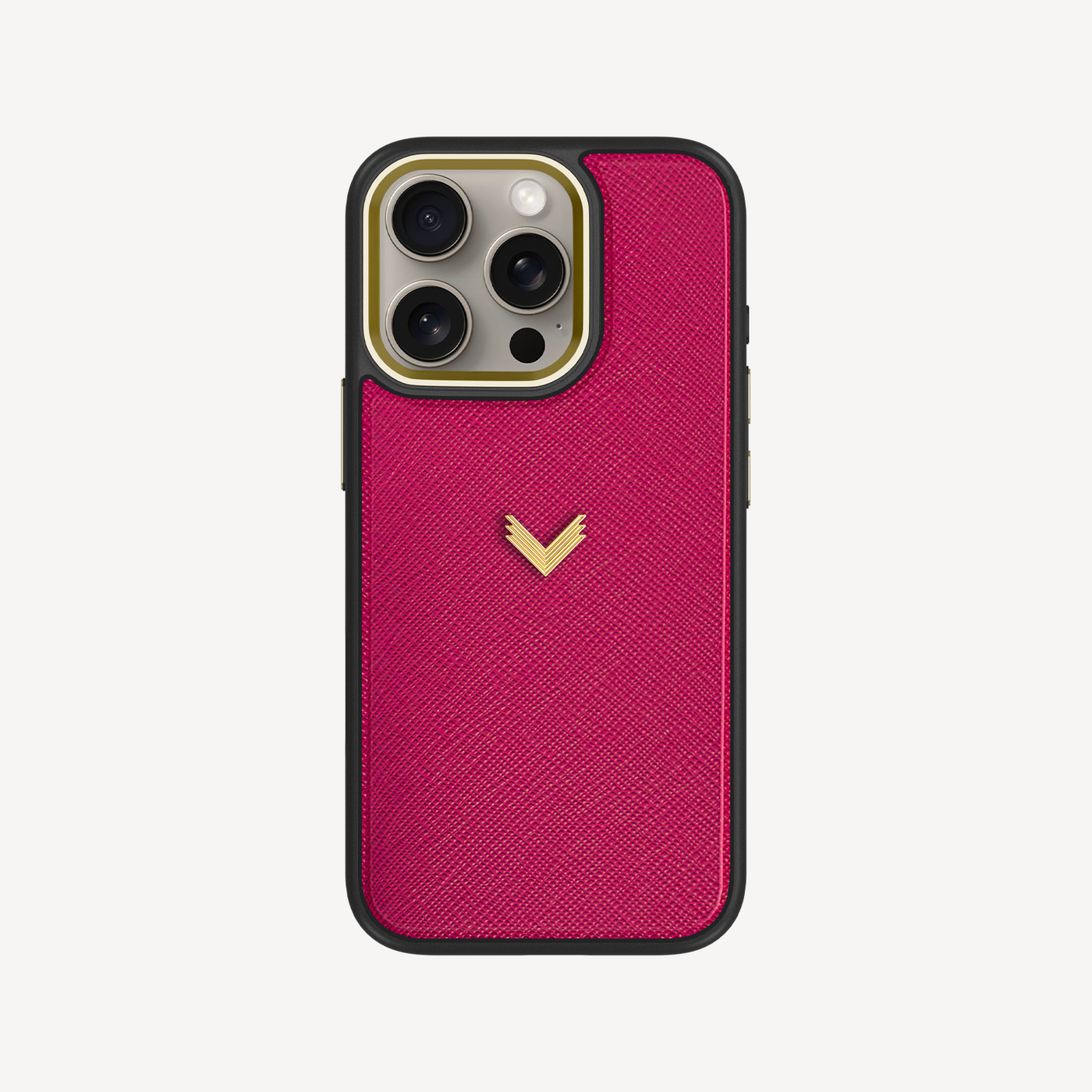 Husa Telefon iPhone 15 Pro, Piele Saffiano
