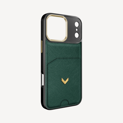 Husa Telefon iPhone 17 Pro Max, Piele Saffiano, Port Card