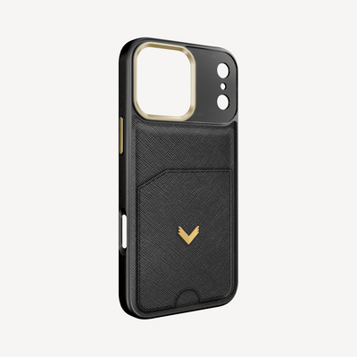 Husa Telefon iPhone 17 Pro Max, Piele Saffiano, Port Card