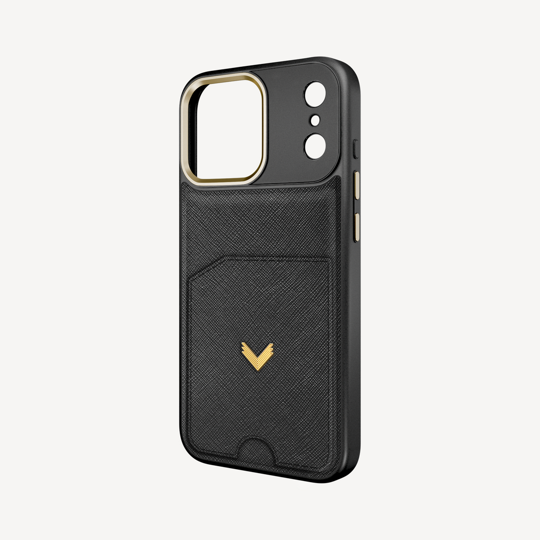 Husa Telefon iPhone 17 Pro Max, Piele Saffiano, Port Card