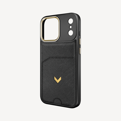 Husa Telefon iPhone 17 Pro Max, Piele Saffiano, Port Card