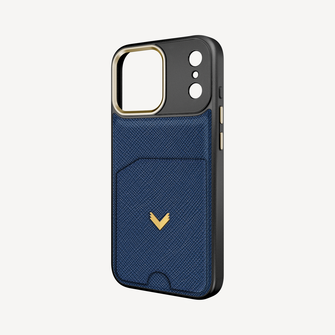 Husa Telefon iPhone 17 Pro, Piele Saffiano, Port Card