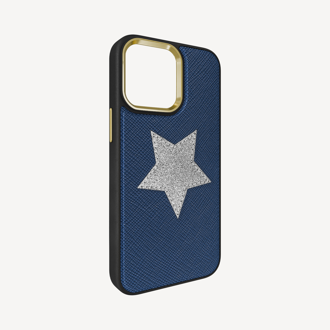 Husa Telefon iPhone 13 Pro Max, Piele Saffiano, Glitter V-Star