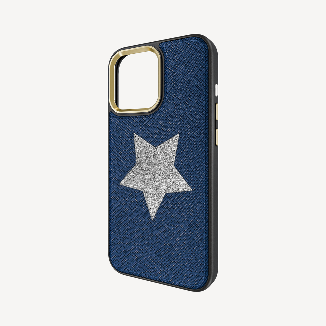 Husa Telefon iPhone 13 Pro Max, Piele Saffiano, Glitter V-Star