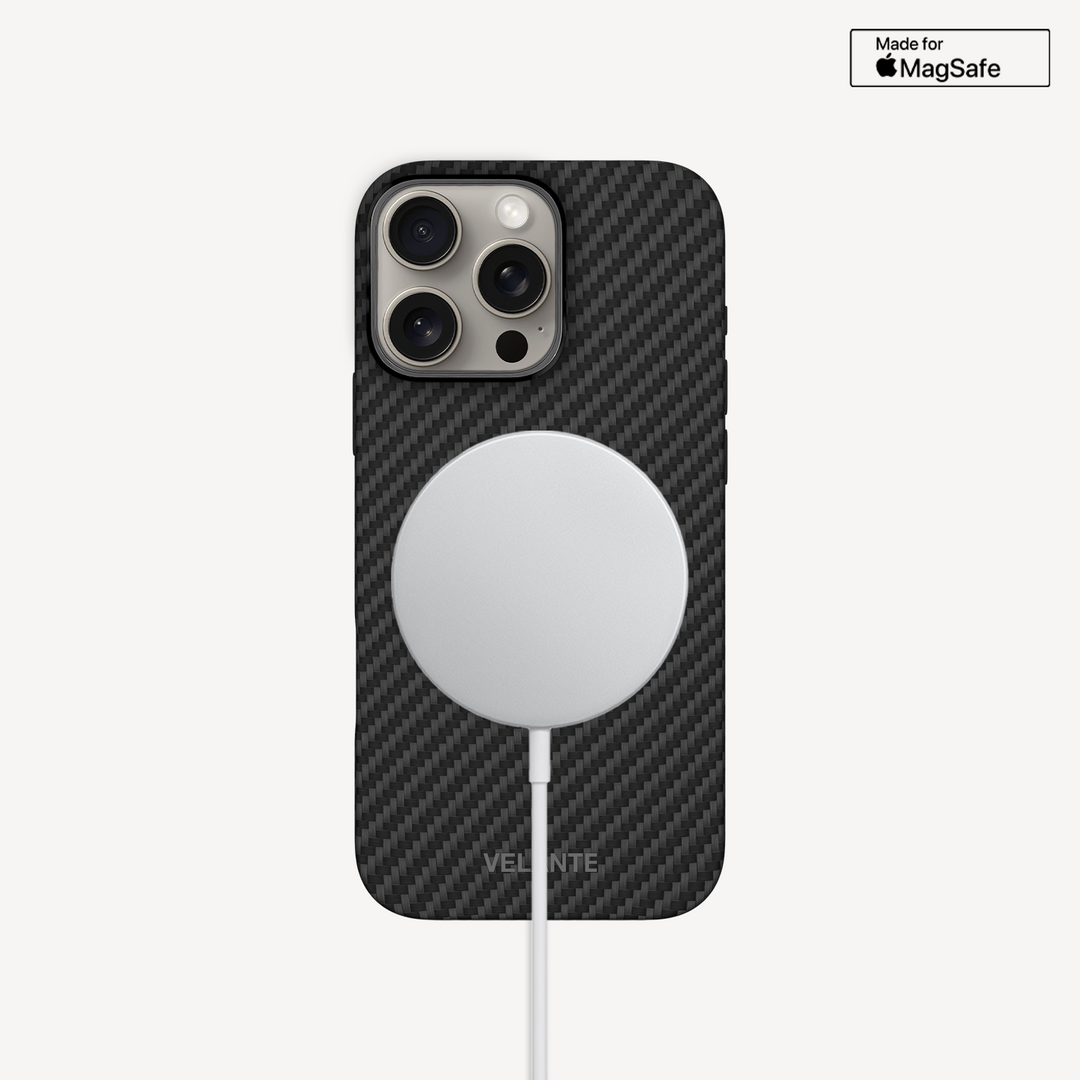 Husa Telefon iPhone 14 Pro Max, Fibra Aramida, Tip Kevlar Rubber, MagSafe