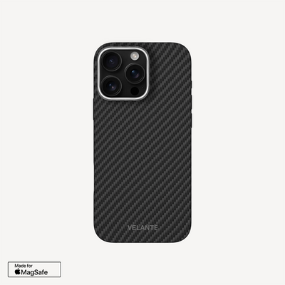Husa Telefon iPhone 16 Pro Max, Fibra Aramida, Tip Kevlar Rubber, MagSafe
