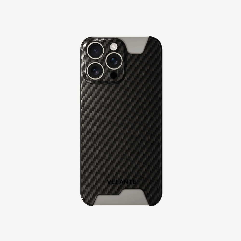 Husa Telefon iPhone 15 Pro, Fibra Carbon, Tip Kevlar