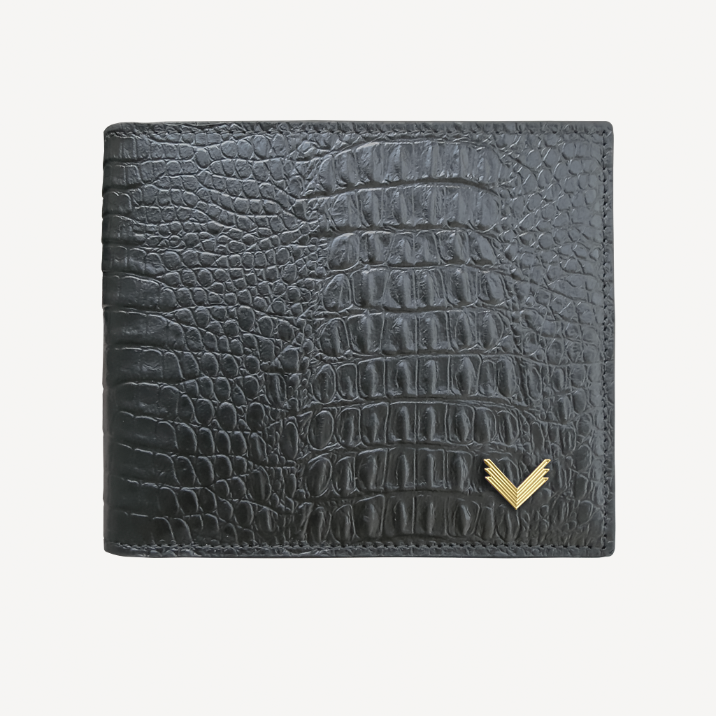 Portofel Clasic, Piele Vitel, Textura Aligator