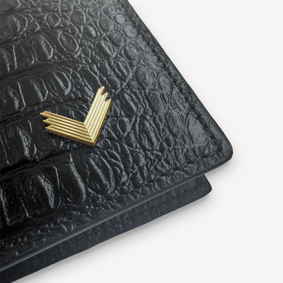 Portofel Clasic, Piele Vitel, Textura Aligator