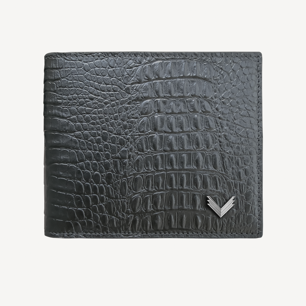 Portofel Clasic, Piele Vitel, Textura Aligator