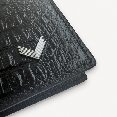 Portofel Clasic, Piele Vitel, Textura Aligator