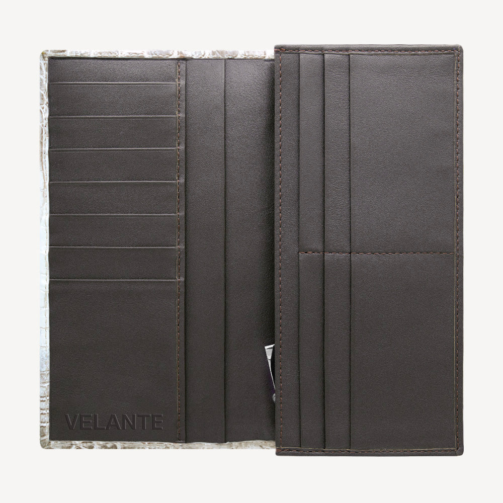 Portofel Bifold, Piele Crocodil Himalaya