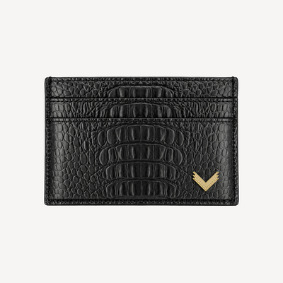 Port Card, Piele Vitel, Textura Aligator