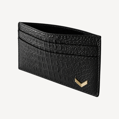 Port Card, Piele Vitel, Textura Aligator
