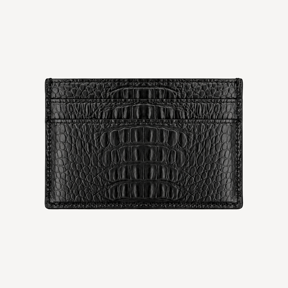 Port Card, Piele Vitel, Textura Aligator