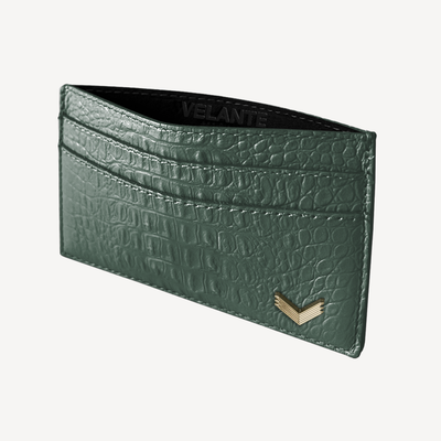 Port Card, Piele Vitel, Textura Aligator