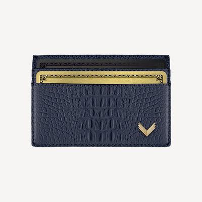 Port Card, Piele Vitel, Textura Aligator