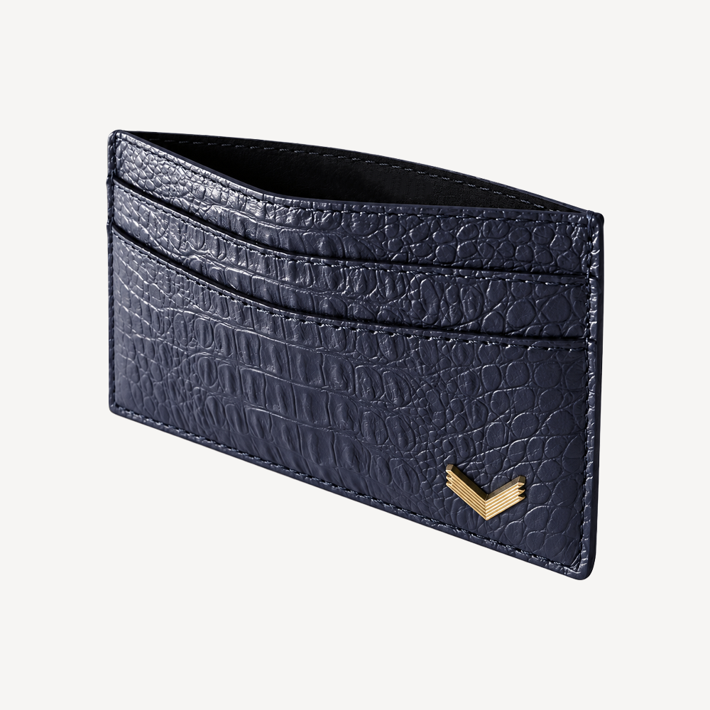 Port Card, Piele Vitel, Textura Aligator