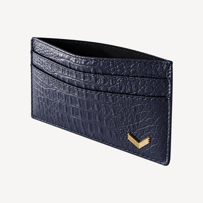Port Card, Piele Vitel, Textura Aligator
