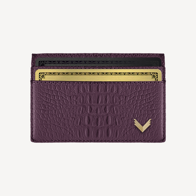 Port Card, Piele Vitel, Textura Aligator