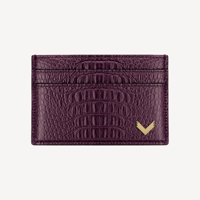 Port Card, Piele Vitel, Textura Aligator