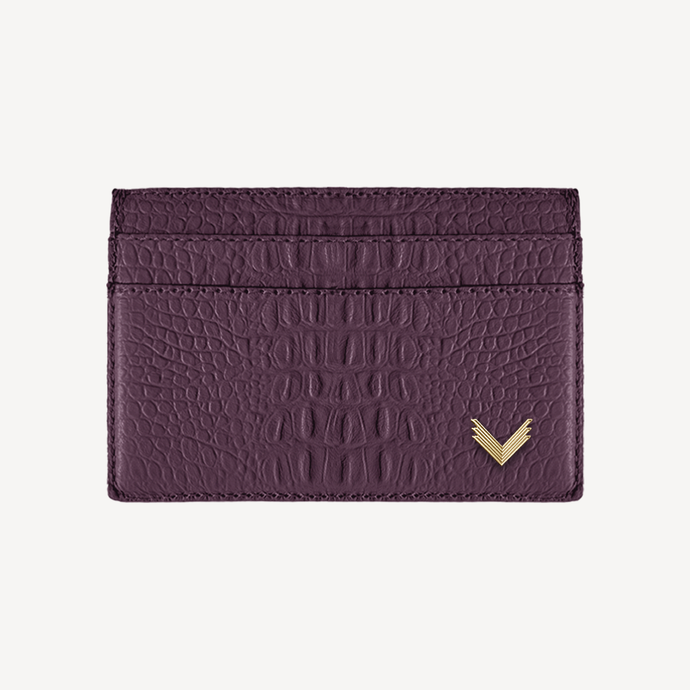 Port Card, Piele Vitel, Textura Aligator