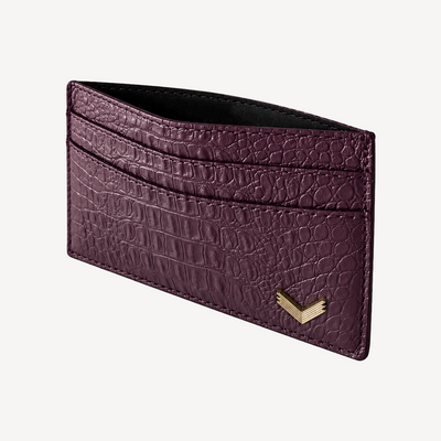 Port Card, Piele Vitel, Textura Aligator